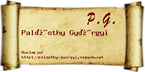 Palásthy Györgyi névjegykártya